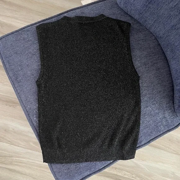 Black glittery rib knit top sweater vest by Primark size M - Picture 8 of 8